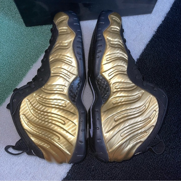 👟 11.5 Men’s Nike Air Foamposite Pro Metallic Gold Black - Picture 11 of 11